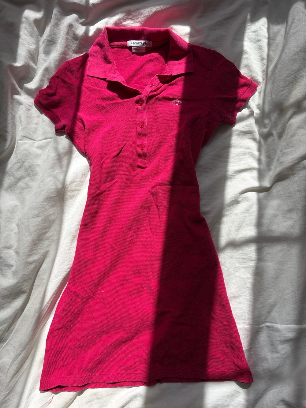 Lacoste Hot Pink Polo Mini Dress